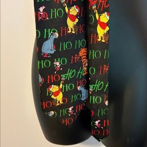 POOH Winnie the Pooh Ho Ho Ho Holiday Christmas Necktie Tie Piglet Eeyore Tigger